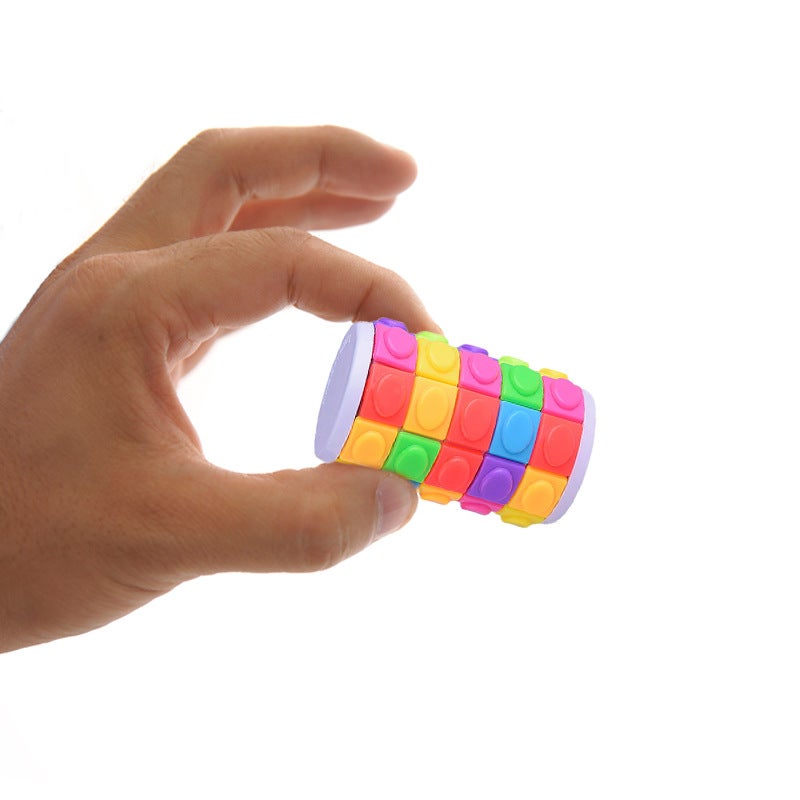 Corn Cube Cylindrical Magic Tower Rotating Cube Educational Creative Intelligence Decompression Toy Friend Children Gift - Image 3